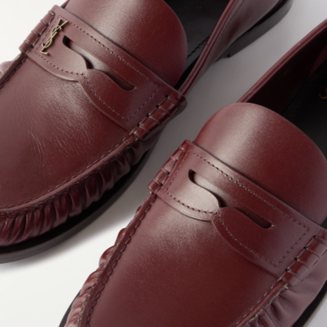 Saint Laurent Penny Loafers Bordo